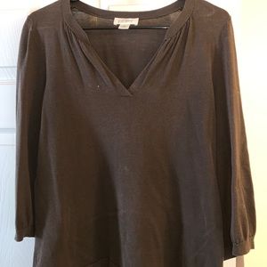 Ann Taylor Loft Chocolate Brown thin knit sweater